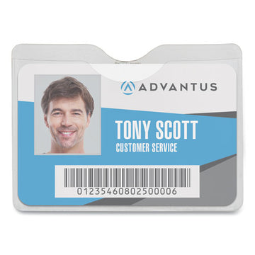 Advantus Security Id Badge Holder With Clip, Horizontal, 3.5 X 3, Clear, 50-box freeshipping - TVN Wholesale